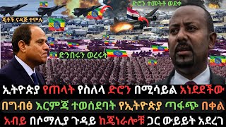 በግብፅ እርምጃ ተወሰደባት  ኢትዮጵያ የጠላትን ድሮን በሚሳይል አወደመች  የሶማሊያ ድንበር ፍጥጫ  Ethio Media  Ethiopian News [upl. by Ainomar]