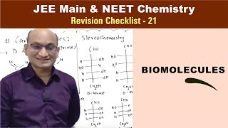 Biomolecules  Revision Checklist 21 for JEE amp NEET Chemistry [upl. by Aisercal]