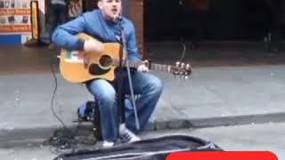 Dublin busker Performing Irish rebel song [upl. by Adnohs]