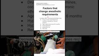 Factors that change anesthetic requirements [upl. by Ayirp]