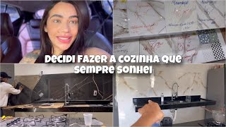 COMPRANDO O PISO DA COZINHA TÁ VINDO A COZINHA DOS MEUS SONHOS  FECHEI A PEDRA NOVA  BRUREFORMA [upl. by Jackson]