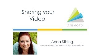 Sharing Your Animoto Video [upl. by Quillan]