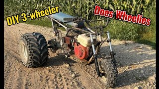 Sketchy 3Wheeler Build Does Wheelies Part 3 [upl. by Rillis]