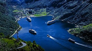 Geirangerfjord the phenomenal Norwegian fjord present in 4k [upl. by Ahsiym]