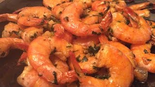 Crevettes sautées à lail  كروفات سوتيه بالثوم  How To cook Fried Shrimps [upl. by Htebazil]