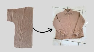 MÉTHODE SIMPLE POUR COUDRE UNE CHEMISE  HOW TO SEW A CHEMISE [upl. by Erlina979]