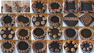 Decoration Ideas made with only Wilton Nozzle 1M  Homemade Cake [upl. by Abad]