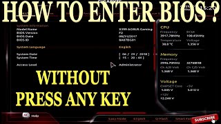 HOW TO ENTER BIOS WITHOUT PRESSING ANY KEY [upl. by Fonda]