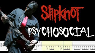 Slipknot  Psychosocial Bass Tabs amp PDF By ChamisBass [upl. by Dripps]