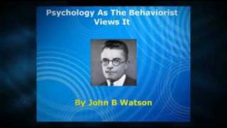 Psychology As The Behaviorist Views It [upl. by Maxine]