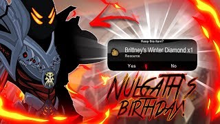 AQW How to Get Birttneys Winter Diamond  Nulgaths Birthday 2019 [upl. by Darej]