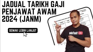 Tarikh Bayaran Gaji Penjawat Awam 2024 [upl. by Paige697]