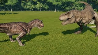 CarnotaurusModified VS TRex IRex Spinosaurus Giganotosaurus and Allosaurus  JWE [upl. by Bart]