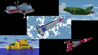 Minecraft Thunderbirds Intros 19642015 1998 BONUS Sound Effects [upl. by Arfihs]