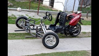 Homemade 3 WHEEL SCOOTER Baotian 50cc  PART 1 [upl. by Krongold]