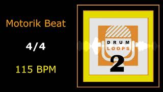 Krautrock Motorik Beat  115 bpm  8 Bar Drum Loop [upl. by Terencio634]