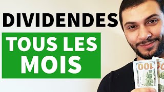 Les 7 meilleures actions à dividende MENSUEL [upl. by Meadow587]