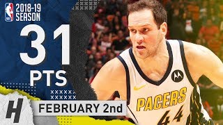 Bojan Bogdanovic Full Highlights Pacers vs Heat 20190202  31 Points 7 Reb [upl. by Meredithe]