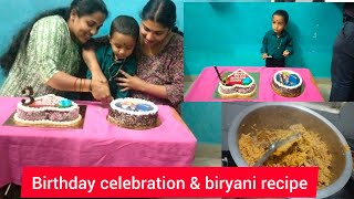 Birthday Celebration 🎊🎂 Chicken Biryani Recipe😋 nanduma kannada vlogs [upl. by Nnovahs]