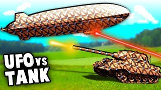 UFO Airship vs WW2 Fort Defenses and Wonder Tank Forts Mod Gameplay [upl. by Flss]