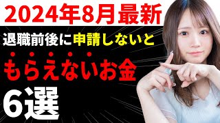 退職前後で申請すればもらえるお金6選【知ってれば得する】2024年8月最新 [upl. by Anawt108]