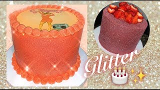 SPARKLY GLITTER CAKE [upl. by Esinyl]