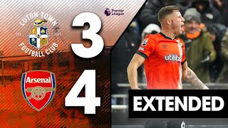 Luton 34 Arsenal  Extended Premier League Highlights [upl. by Heinrik320]