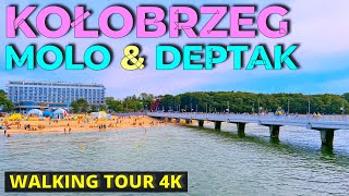 🇵🇱 Kołobrzeg Atrakcje 2024 Kołobrzeg Spacer 4K Molo Deptak Morze i Plaża ❤️‍🔥 [upl. by Roseann218]