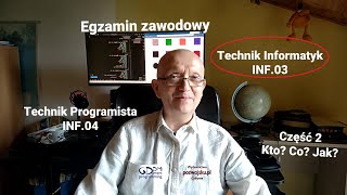 Kto zdaje Egzamin zawodowy Technik Informatyk INF03 Co i Jak się zdaje informacje o egzaminie [upl. by Aridnere746]