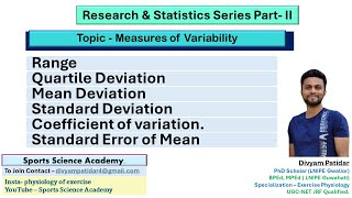 Measures of Variability Range Quartile Mean amp Standard Deviation Coefficient of variation [upl. by Irbua]