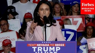 JUST IN Tulsi Gabbard Issues Warning At Trump Rally The Choice Is Between Freedom Vs Tyranny [upl. by Akimrej]