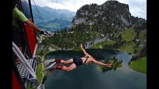 Bungee Jumping Interlaken Switzerland at Stockhorn [upl. by Jacenta]