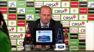 Rueda de Prensa de Pepe Mel tras el Real Betis 20 Levante UD  HD [upl. by Caneghem64]