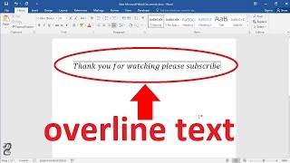 How to overline text in word [upl. by Purity]