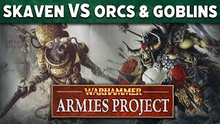 Skaven vs Orcs amp Goblins Warhammer Armies Project Battle Report [upl. by Idihsar]