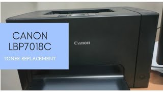 CANON LBP7018C TONER REPLACEMENT [upl. by Ainoda914]