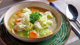 SCHLANKMACHER WeißkohlGemüseSuppe  Low Carb [upl. by Templer151]