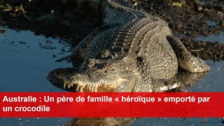 Australie  Un père de famille « héroïque » emporté par un crocodile [upl. by Noyad]