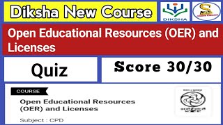 Open Educational Resources OER and Licenses Quiz Answer  CIET NCERT Quiz [upl. by Eilesor618]