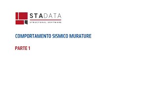 Comportamento sismico murature  parte 1 [upl. by Oninotna]