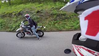 STREET vs OFFROAD  Wheelies  Fails  Valenti sm 50 [upl. by Duwad]