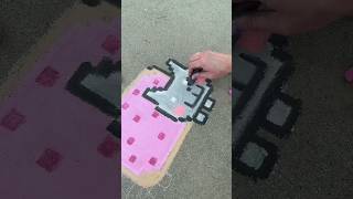 Chalking Nyan Cat 🐱 pixel chalk art [upl. by Zach713]