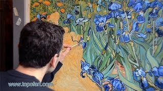 Art Reproduction Vincent van Gogh  Irises HandPainted Step by Step [upl. by Terag]