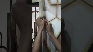 How to Wallpaper around a window reveal  window wallpaper apply  Faisal Flex Printers  shorts [upl. by Ibok]