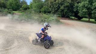 Kids 50cc Quad Bike 5 Year Old Toddler Burnout Donuts Drifting ATV [upl. by Noremac]