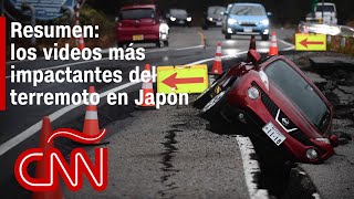 Resumen de las imágenes más impactantes del terremoto magnitud 75 en Japón [upl. by Janella]