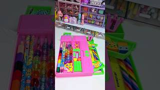 Filling my pencil box with colorful stationery ✨️ 🌈 cute asmr stationery shorts youtubeshorts [upl. by Citron]