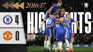 ⏪️ Chelsea 40 Man Utd  HIGHLIGHTS REWIND  Blue GOAL FEST sinks Mourinhos United  EPL 1617 [upl. by Hgielek]