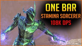 One Bar Stamina Sorcerer Build  Oakensoul Ring 108k DPS  ESO Elder Scrolls Online High Isle 2022 [upl. by Mori]