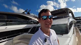 Awesome Y85 Princess Yachts Tour at FLIBS 2022 [upl. by Niltiak]